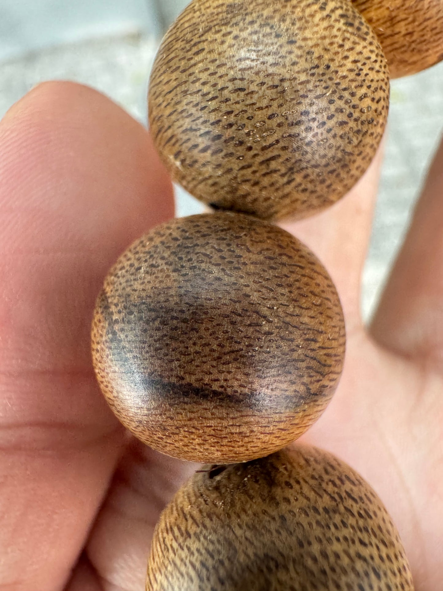 Vietnamese Wild Agarwood Bracelet Size 18mm , Agarwood From Hue Quang Binh Forest, Big Beads For Men.