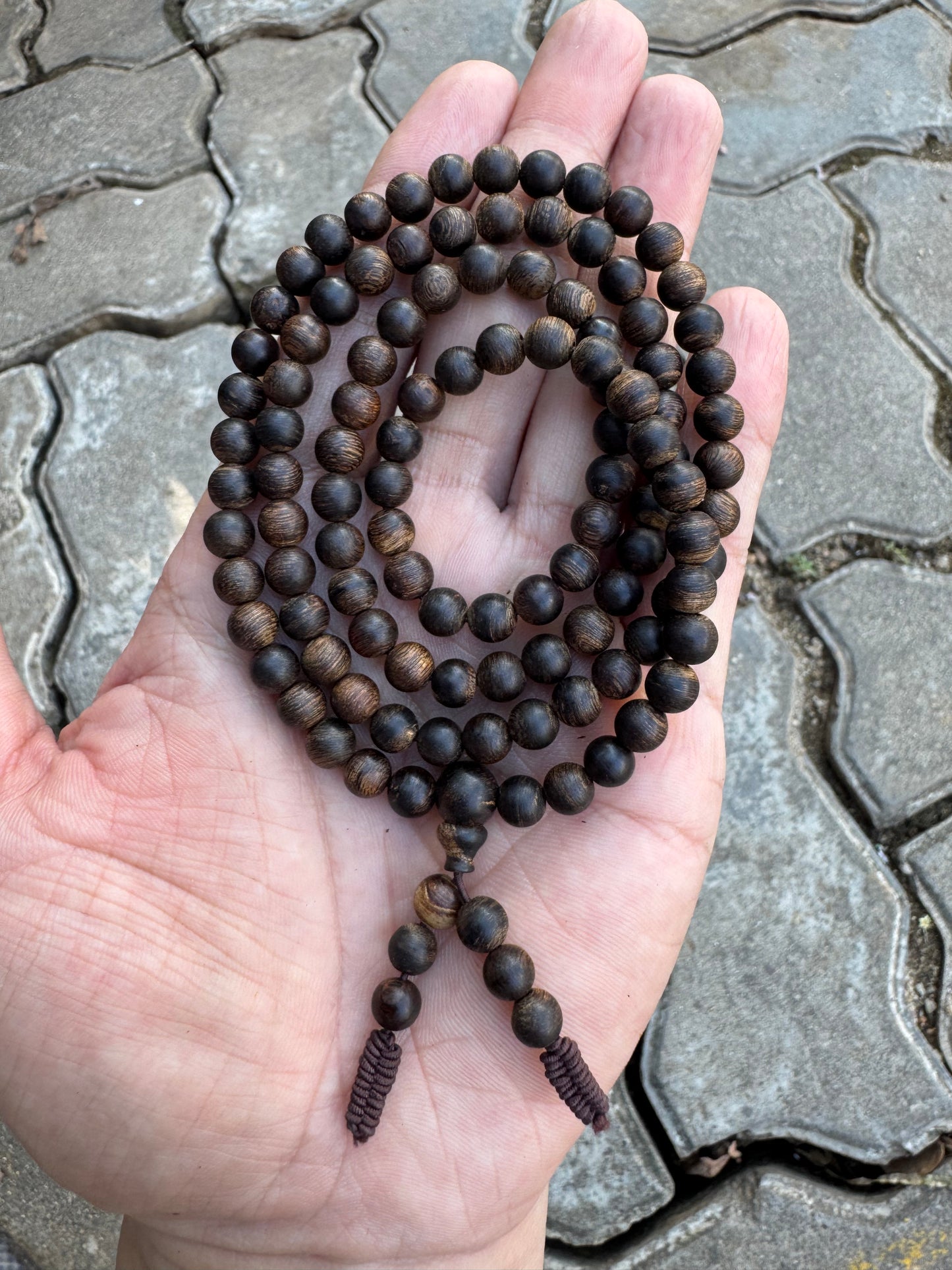 Wild Agarwood 108 Beads Sinking , All Beads Sinking,Size Beads, 6mmSuper King Agarwood,Very Rare,