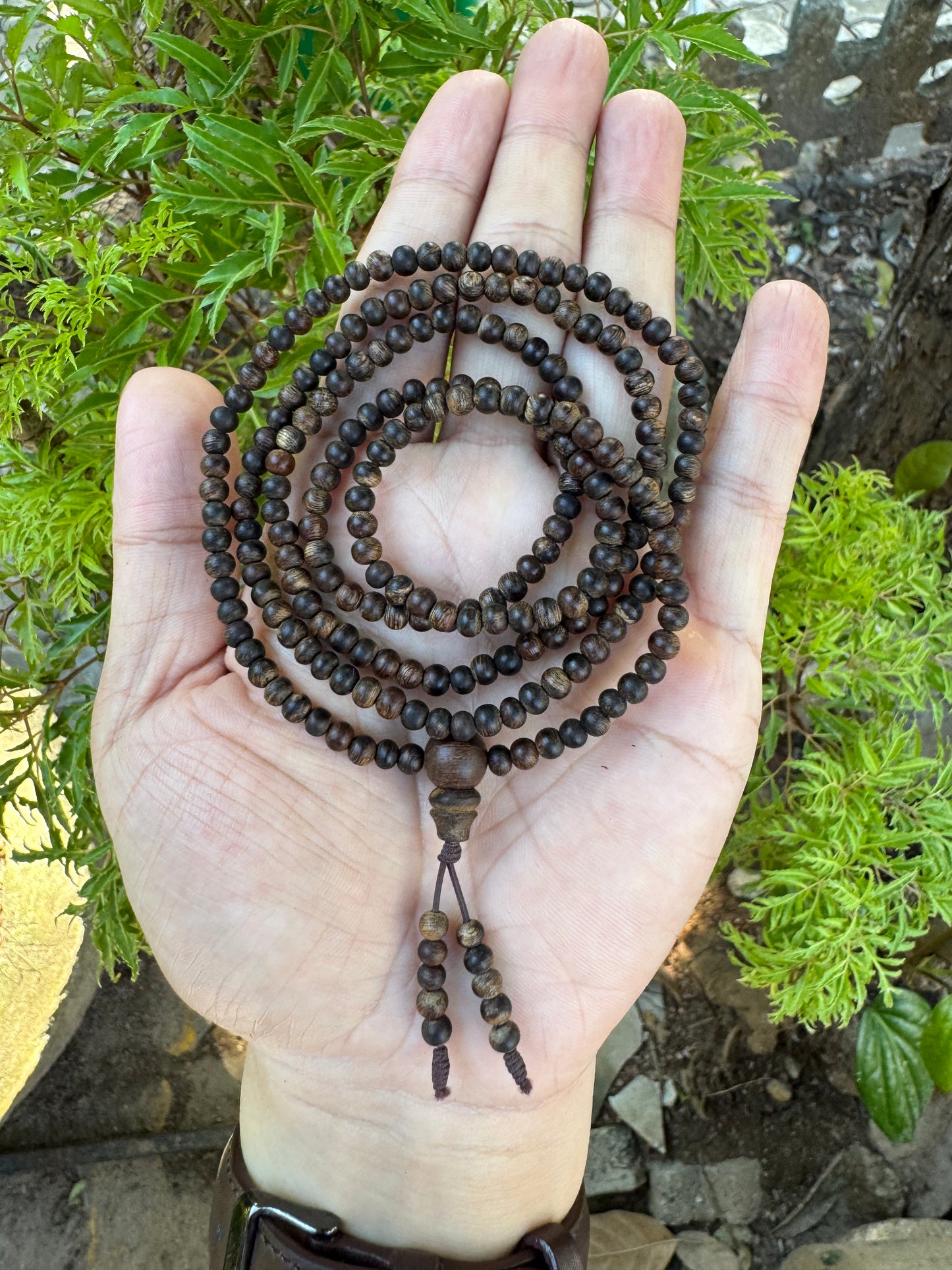 Rare 216 Beads Sinking Agarwood Neckace,Strong Aroma, Premium Quality