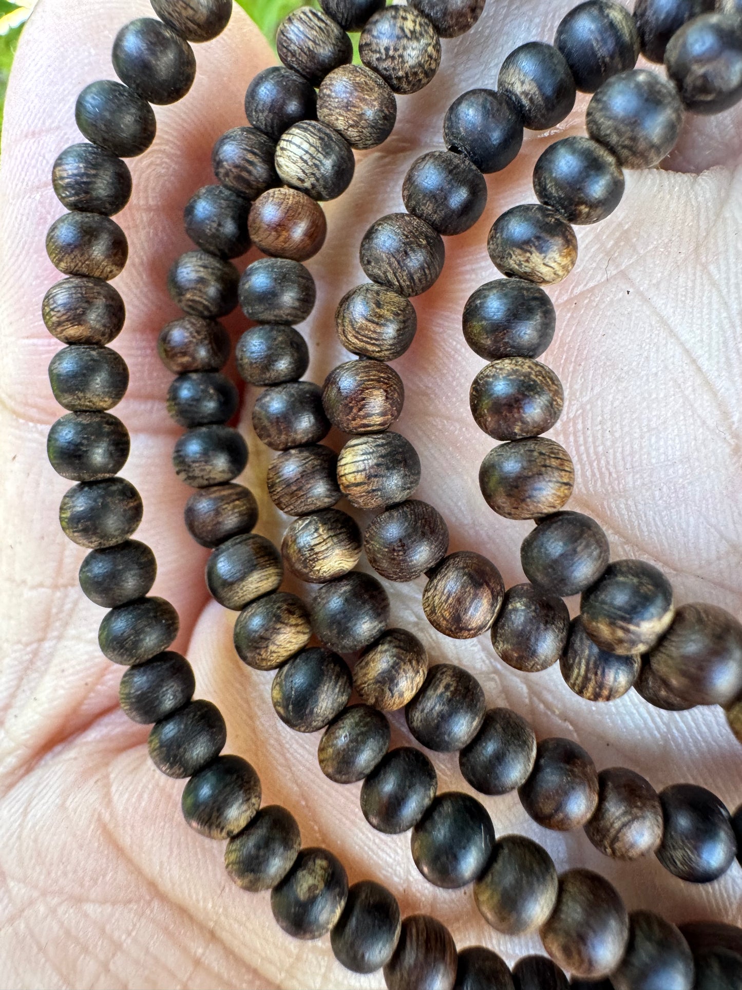 Rare 216 Beads Sinking Agarwood Neckace,Strong Aroma, Premium Quality