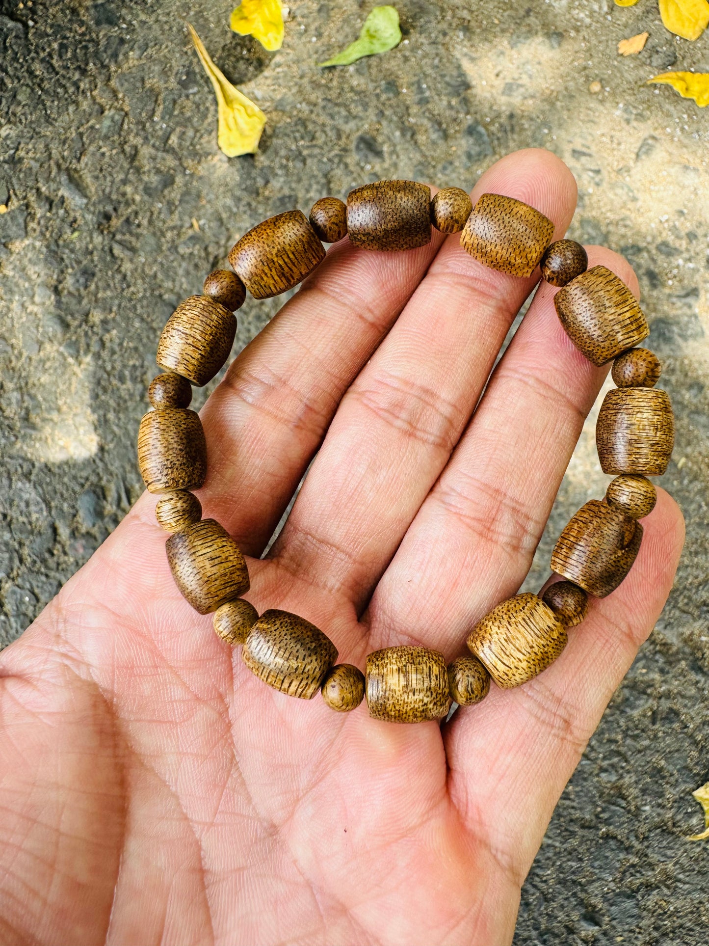 Wild Agarwood Bracelet , Agarwood Bangles , From Laos Forest , For Men And Women, Style Bead rounded cylinder