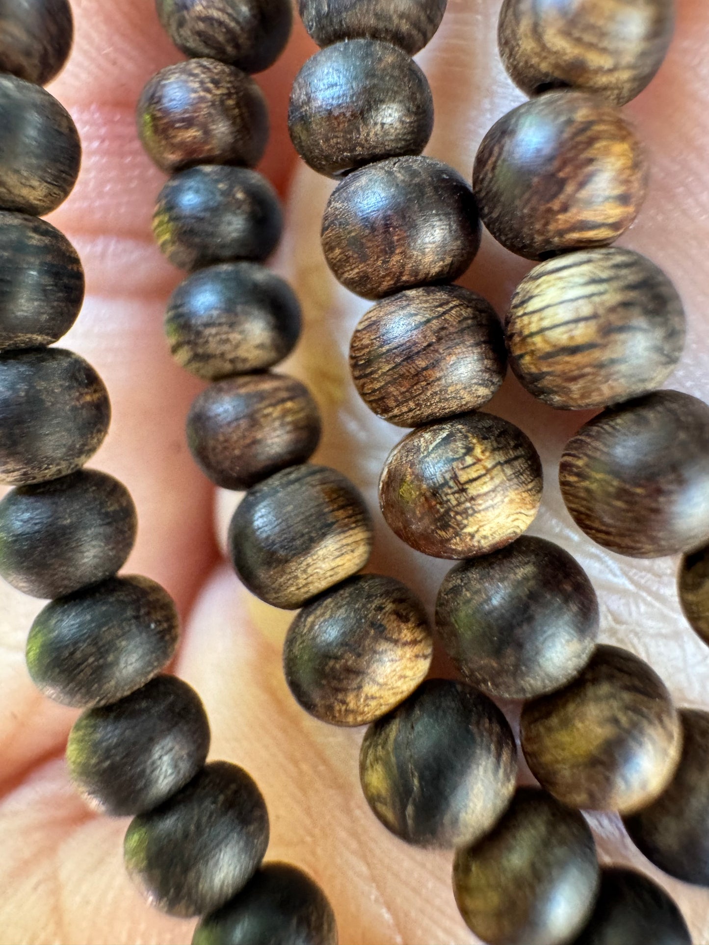 Rare 216 Beads Sinking Agarwood Neckace,Strong Aroma, Premium Quality