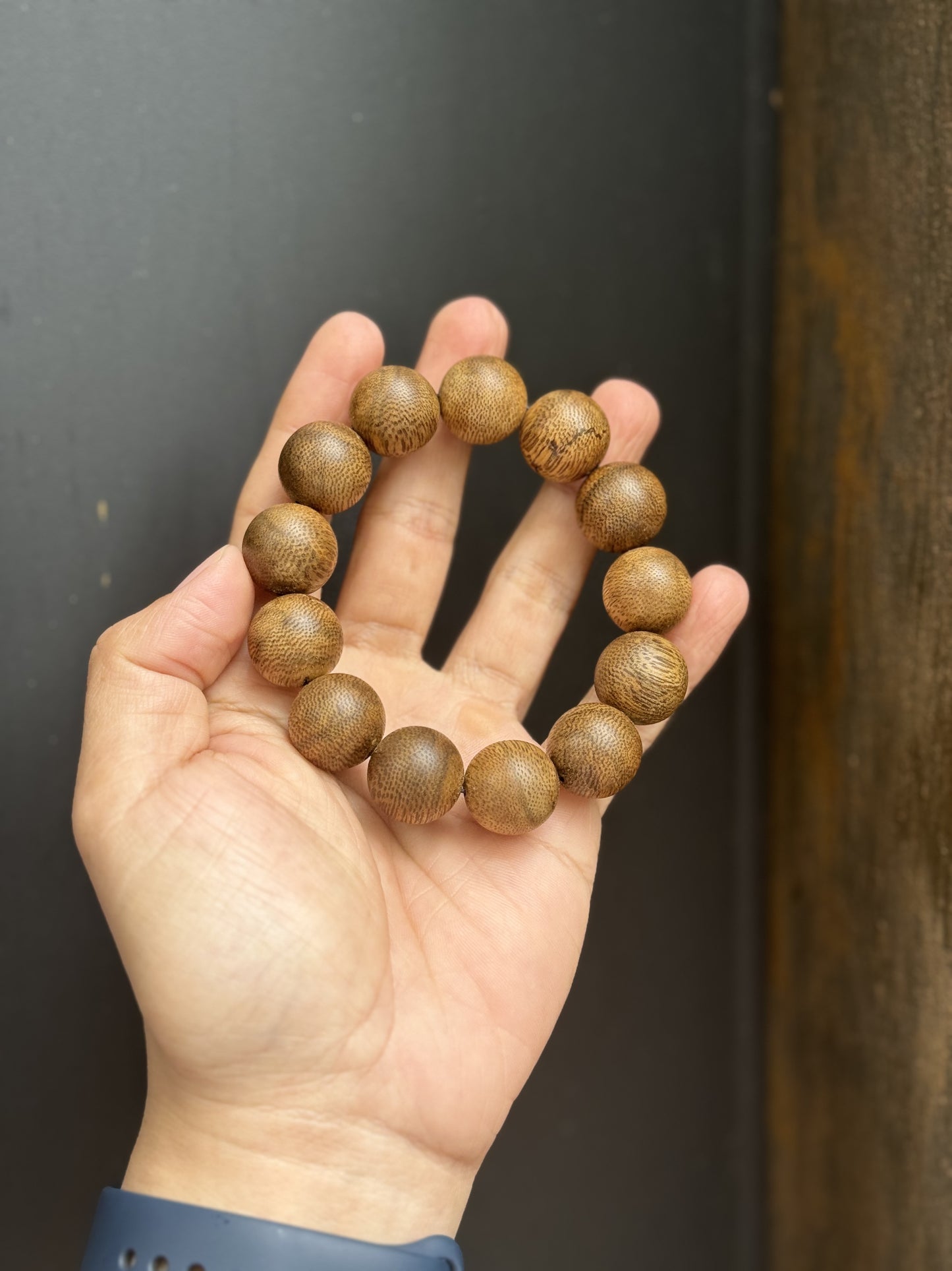 Wild Agarwood Bracelet Size 18mm , From Laos Forest , Strong Aroma