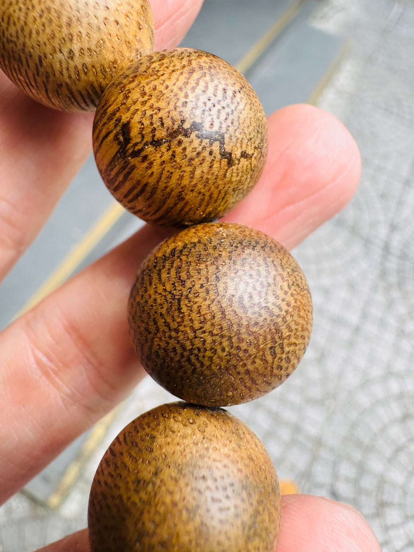 Wild Agarwood Bracelet Size 18mm , From Laos Forest , Strong Aroma