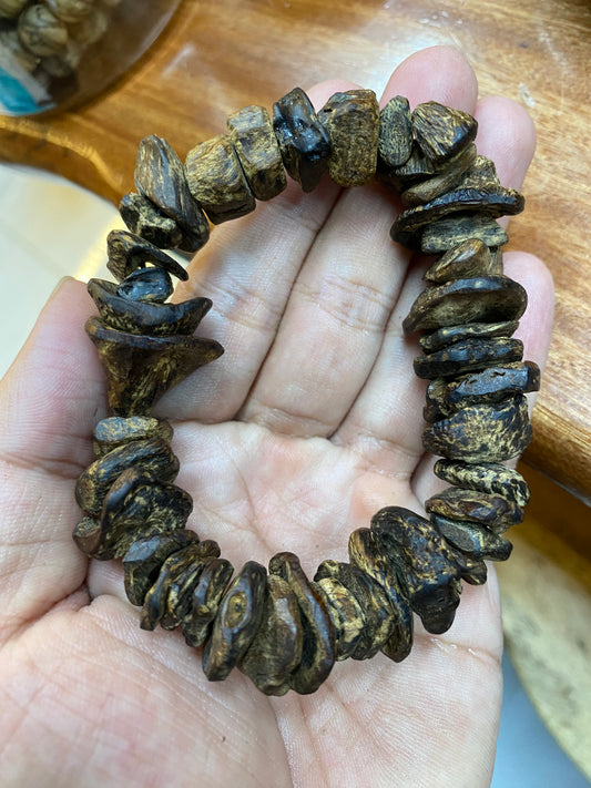 Vietnam Sinking Agarwood Bracelet- Only 1 , High Quality Agarwood .  Full Bead Sinking