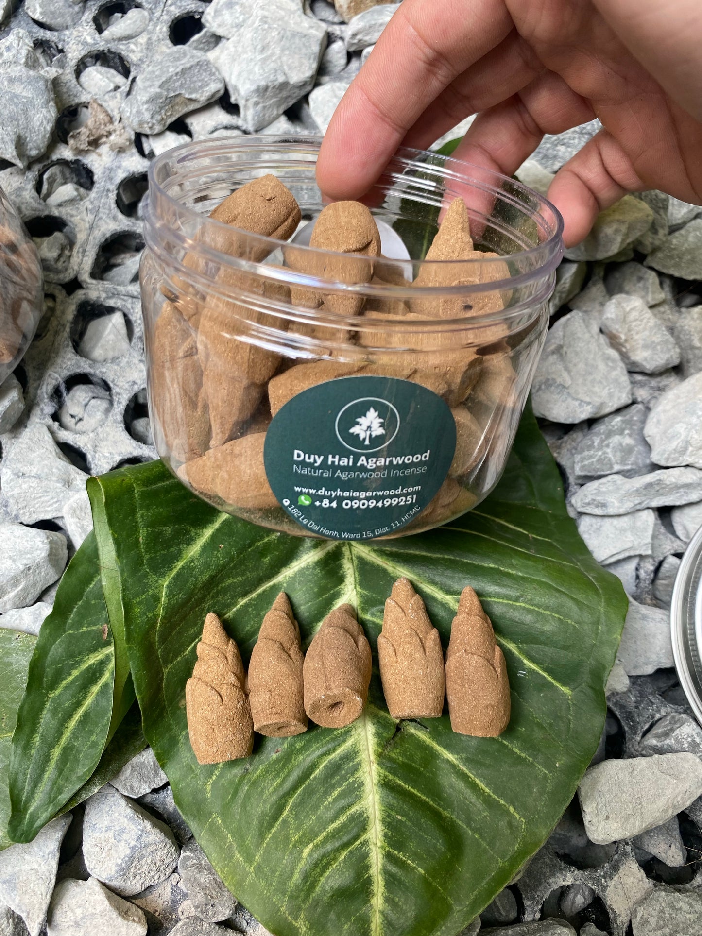 Natural Vietnamese Agarwood Incense, Grade AAA , 50 Cone In Box