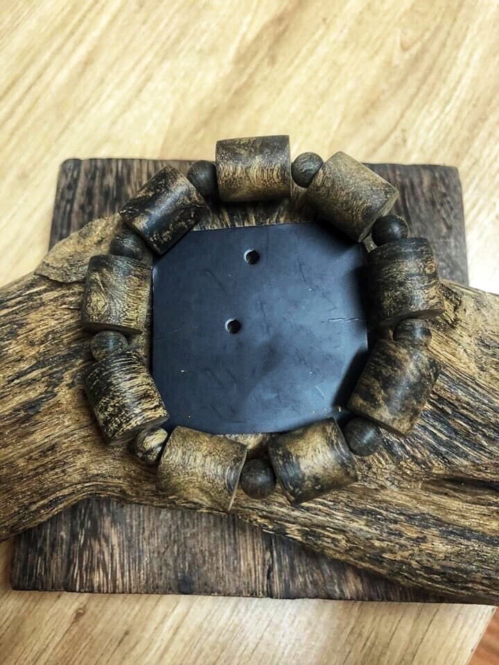 Indonesia Agarwood Bracelets (Cylindrical) - Grade AAA , Natural Agarwood, Black Agarwood