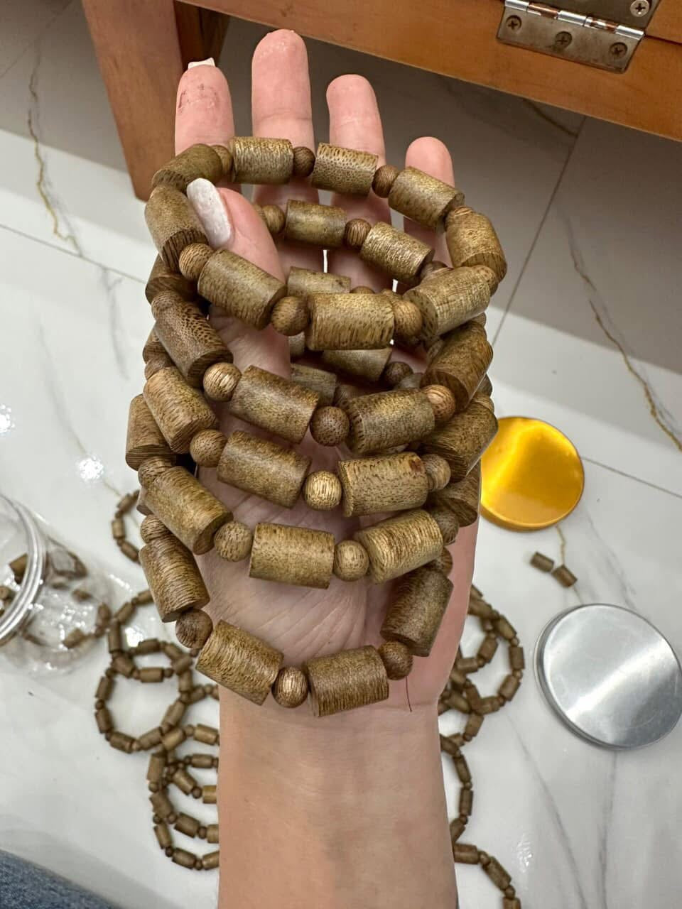 Wild Agarwood Bracelet ,Cylindrical bracelet , Agarwood From Quang Binh Vietnamese, For Men and Women