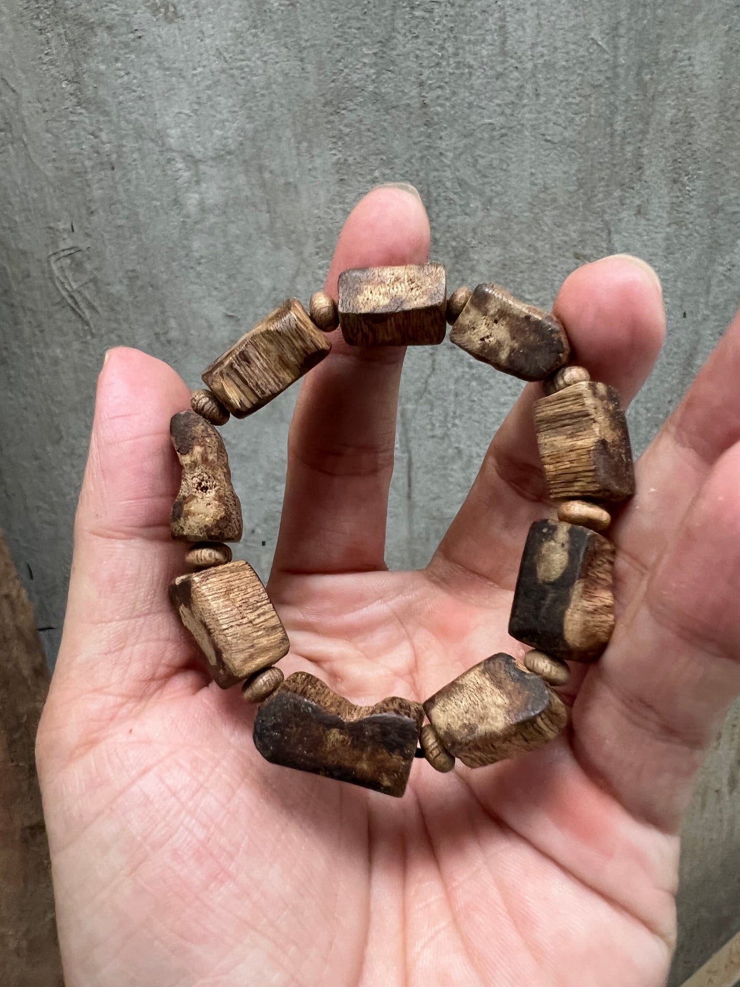 Handcrafted Freeform Natural Agarwood Bracelet – Pursat Cambodian Agarwood