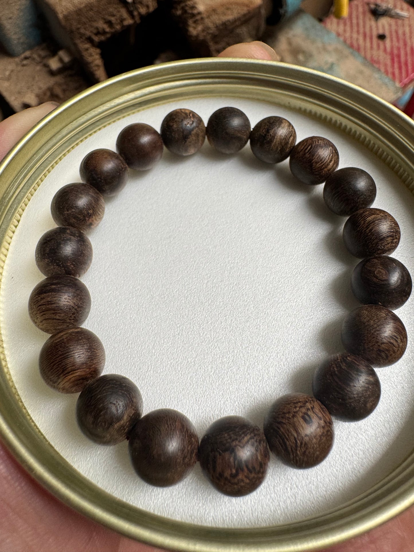 Rare Agarwood Bracelet | 400 Year To 600-Year Forest Near Sinking Grade Beads 8mm & 10mm - Strong Aroma
