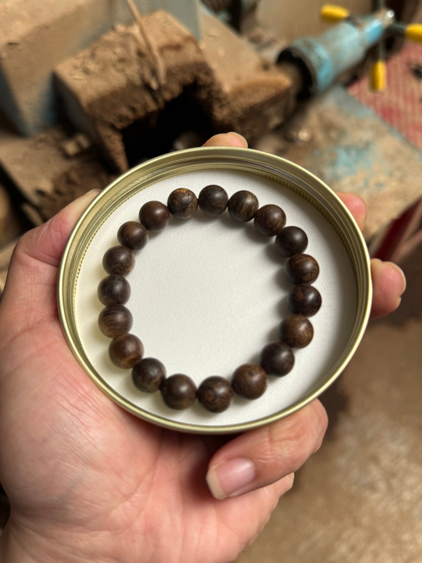Rare Agarwood Bracelet | 400 Year To 600-Year Forest Near Sinking Grade Beads 8mm & 10mm - Strong Aroma