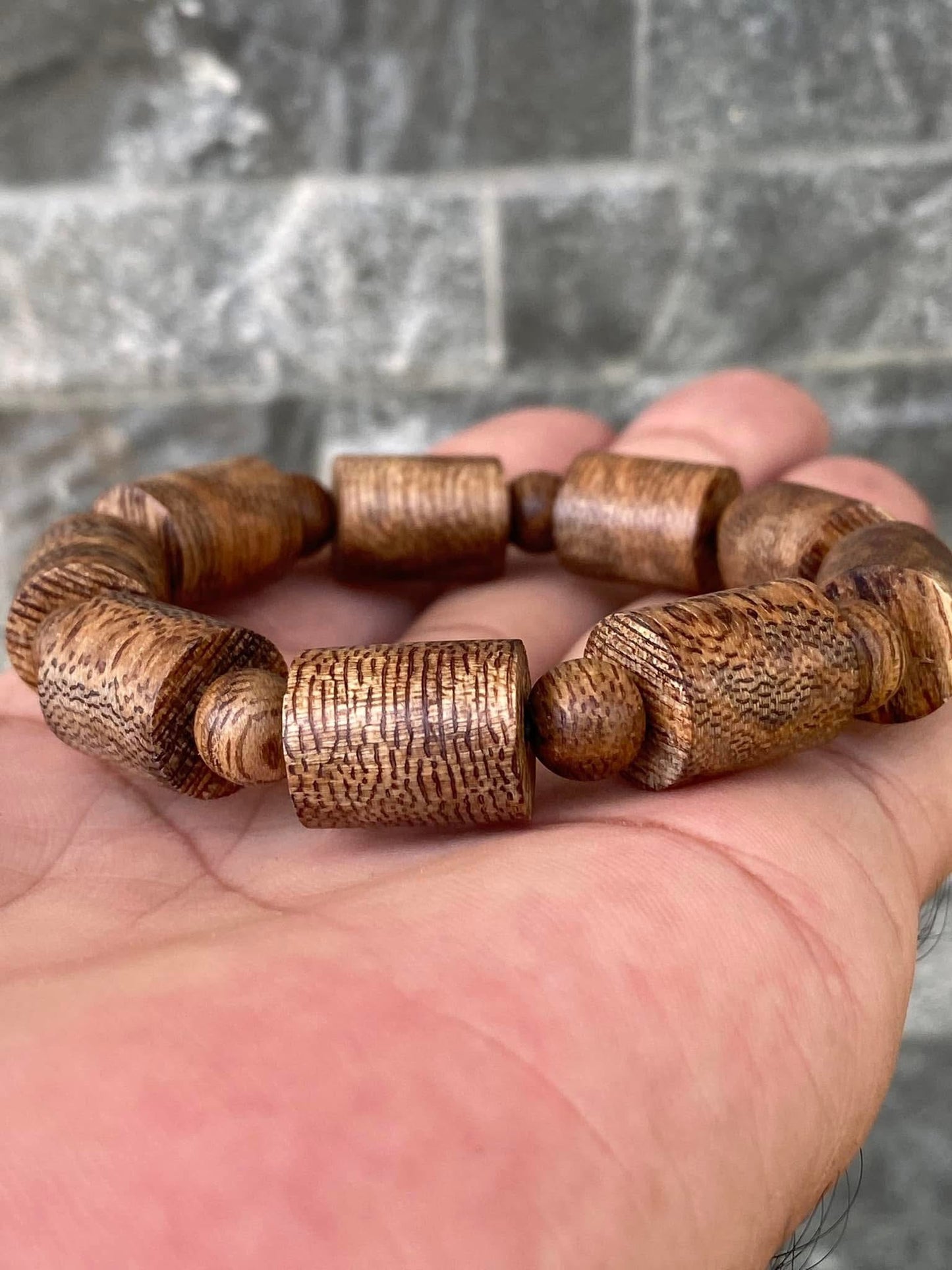 Wild Agarwood Bracelet ,Cylindrical bracelet , Agarwood From Quang Binh Vietnamese, For Men and Women