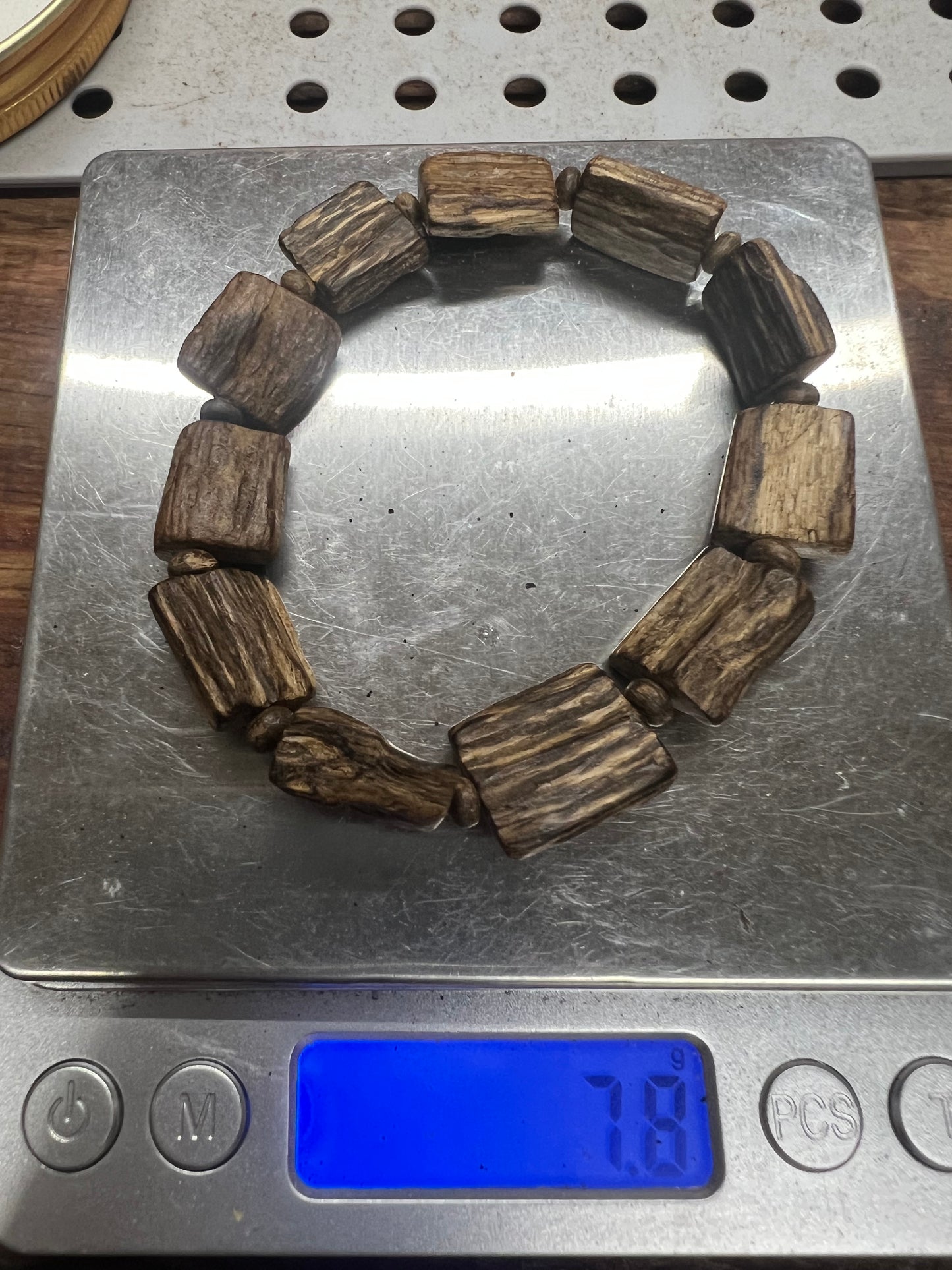 Natural Near-Sinking Root-Clinging Agarwood Bracelet- Vietnamese Super Grade Agarwood