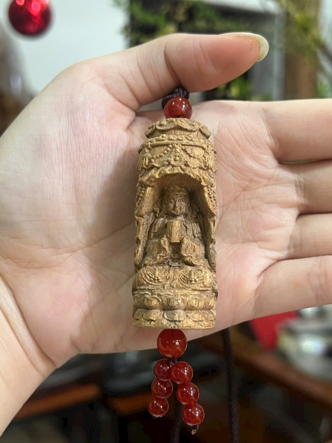 Agarwood Feng Shui Pendant – Sacred Car Hanging Ornament