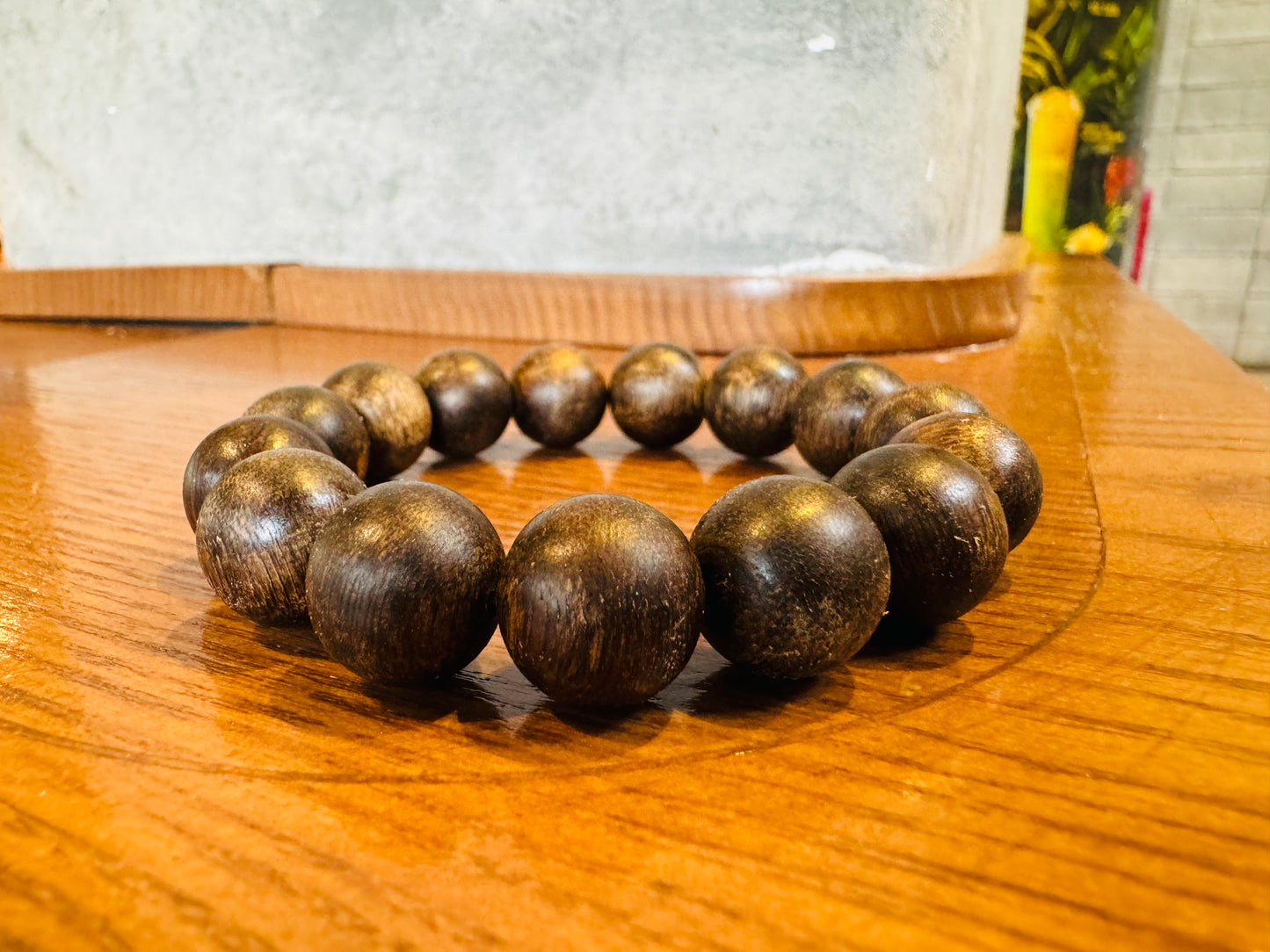 Black Beads Agarwood Bracelet, Wild Agarwood, Mala Bead, Strong Aroma, Agarwood Indonesia .