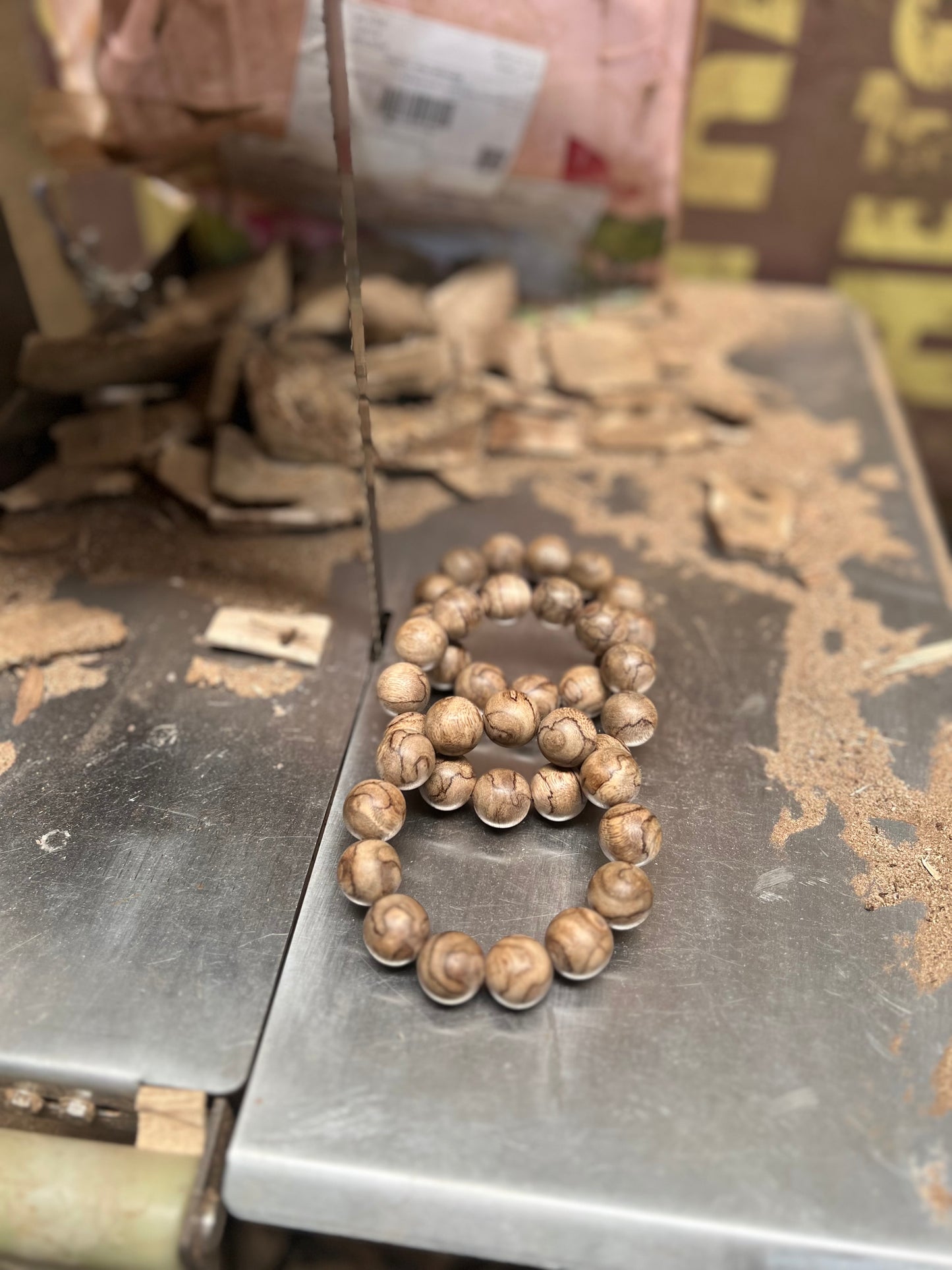 Natural Wild Lao Nakai Agarwood Bracelet - 18mm (Strong Aroma)