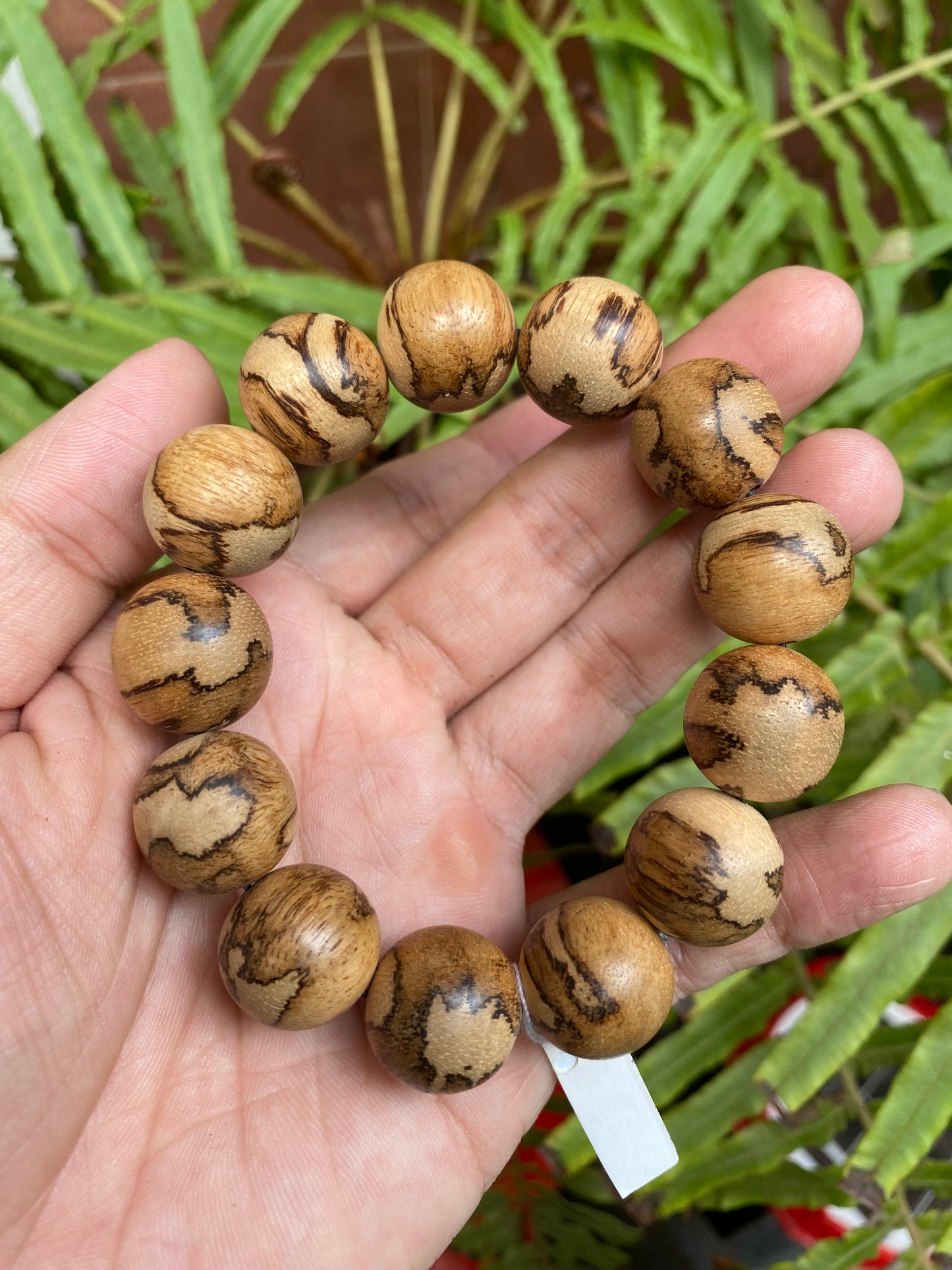 Vietnamese Agarwood Flower Bracelet , Big Bead 16mm , Very Oil Agarwood , Strong Aroma, Only 1 Bracelet