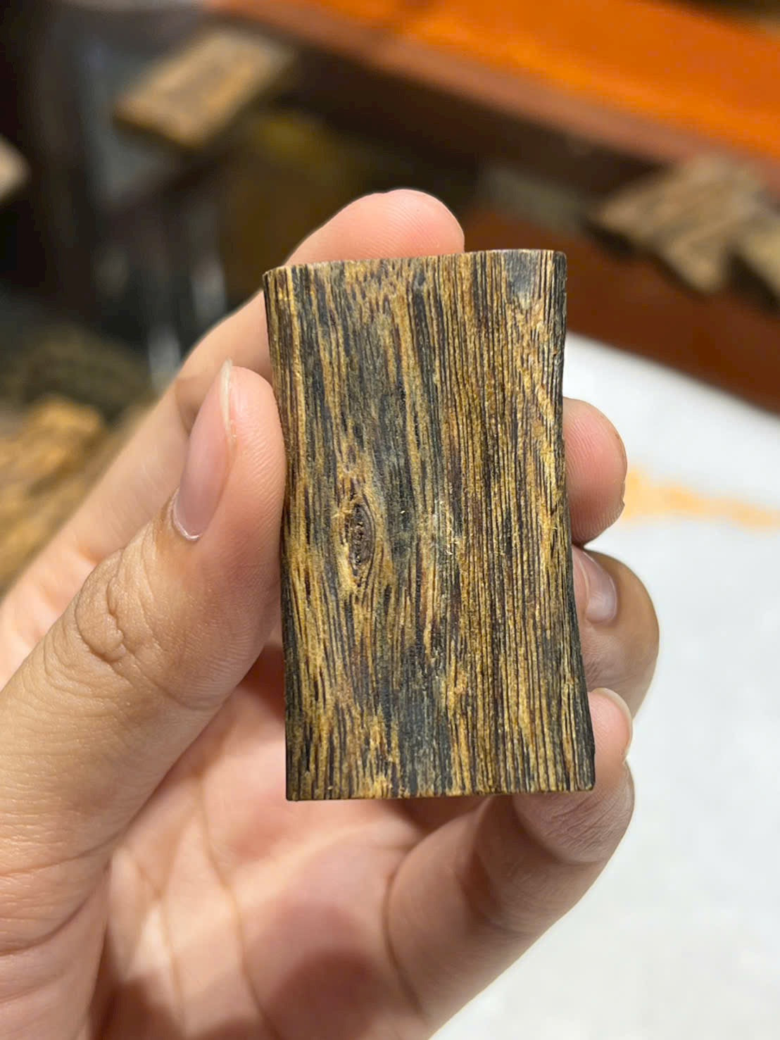 Handcrafted Natural Agarwood Yellow Dzambhala Pendant – Fine Carved Necklace