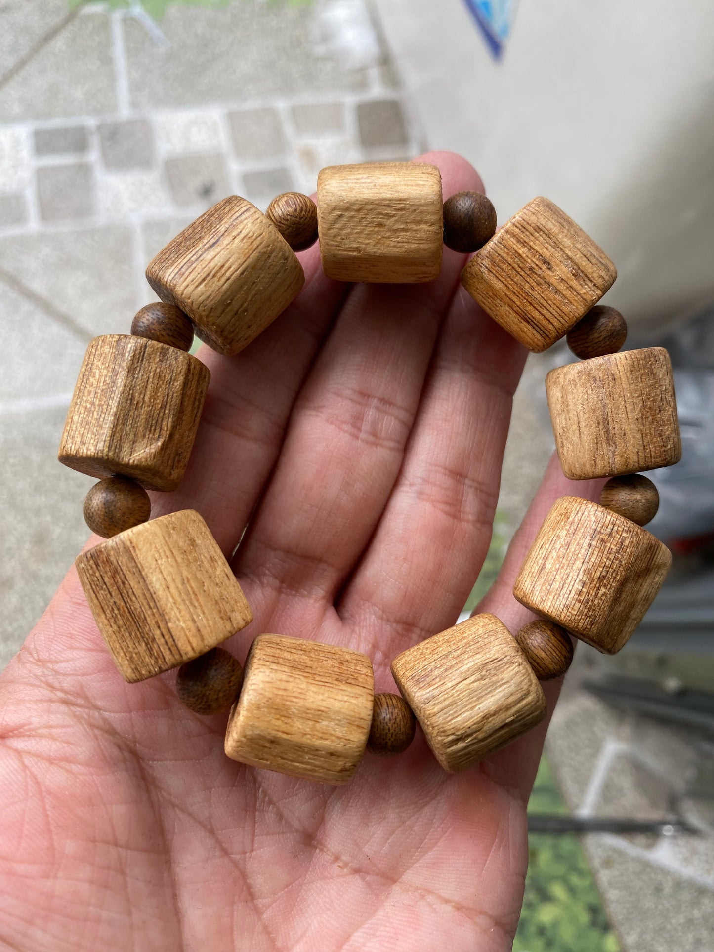 Agarwood Bracelet Big Size , Mala For Men , Nature Agarwood Bangles .