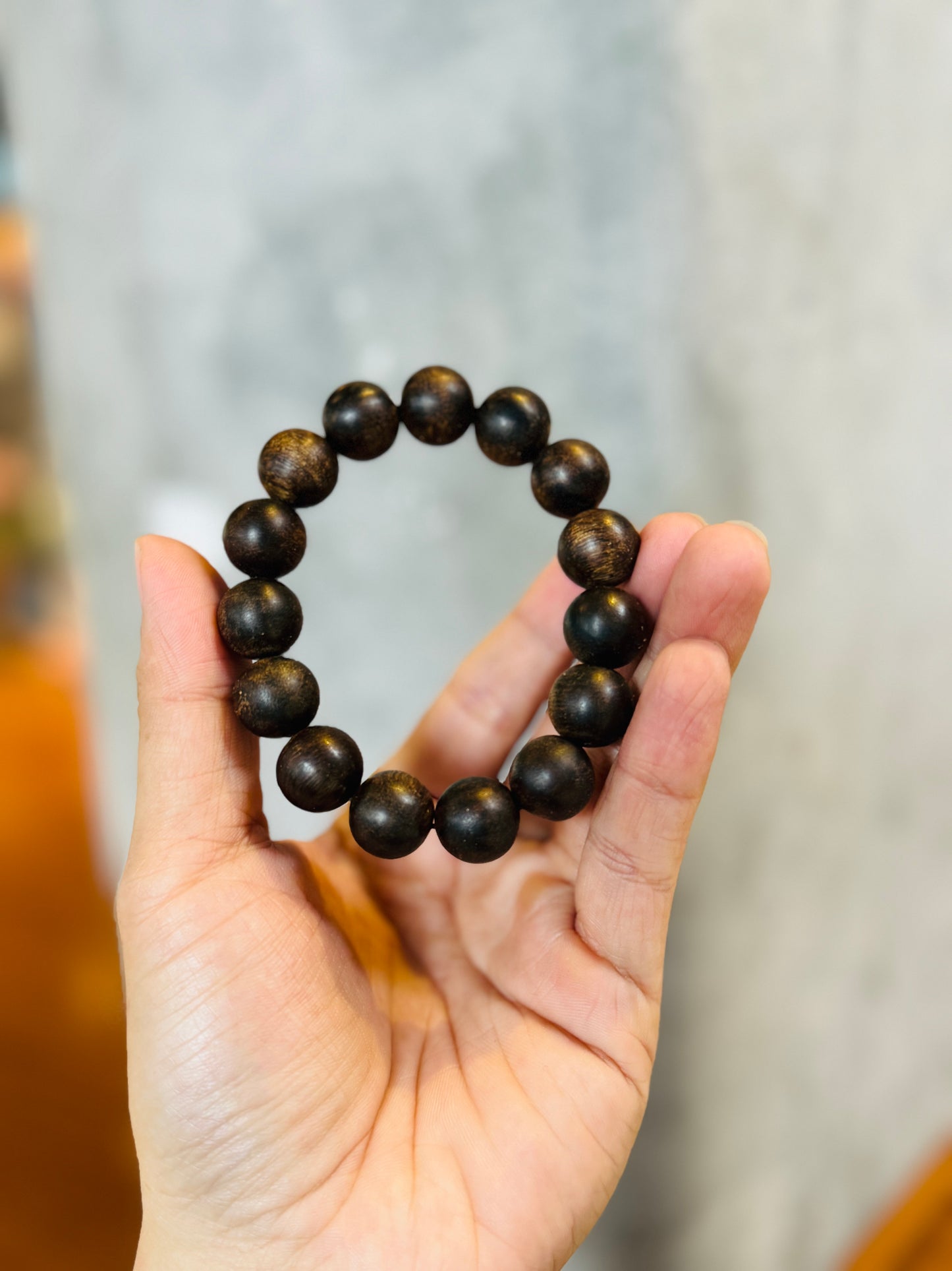 Black Beads Agarwood Bracelet, Wild Agarwood, Mala Bead, Strong Aroma, Agarwood Indonesia .