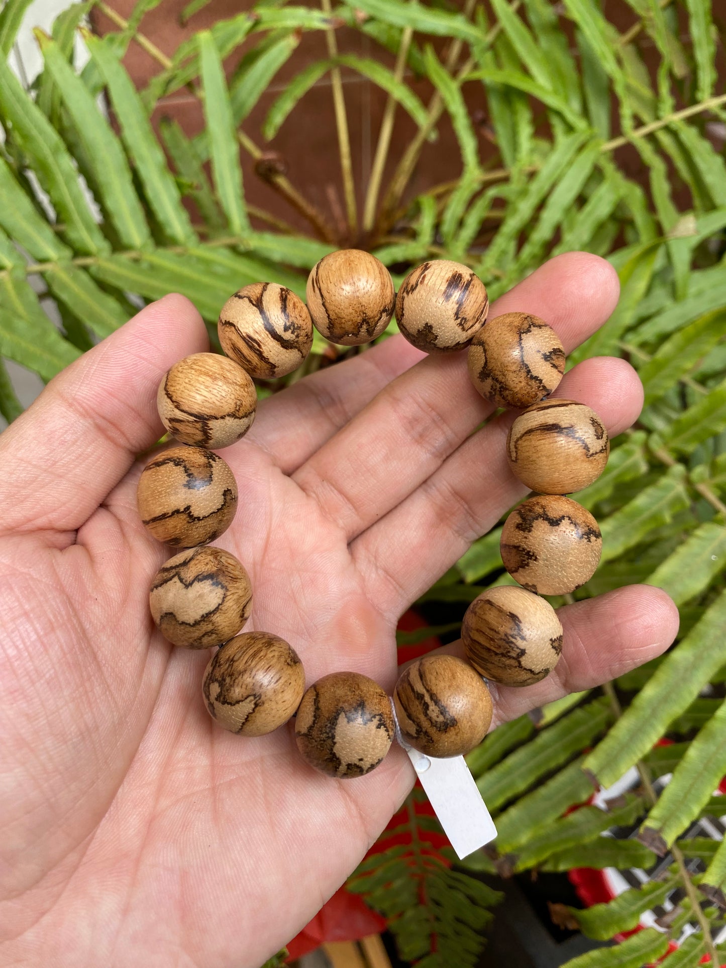 Vietnamese Agarwood Flower Bracelet , Big Bead 16mm , Very Oil Agarwood , Strong Aroma, Only 1 Bracelet