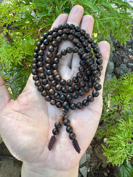 Wild Agarwood 108 Beads Sinking , All Beads Sinking,Size Beads, 6mmSuper King Agarwood,Very Rare,