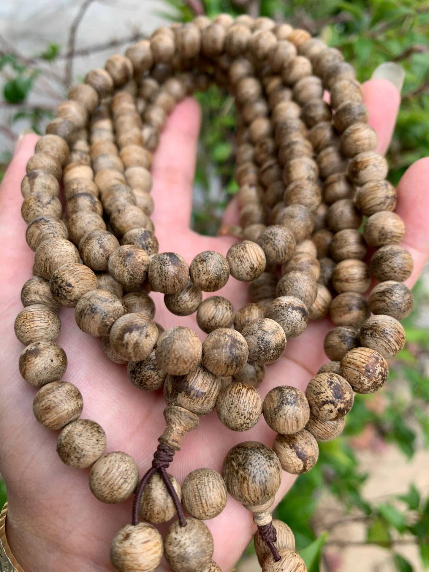 Wild Agarwood 108 Bead From Campodia , Super Grade Agarwood red.