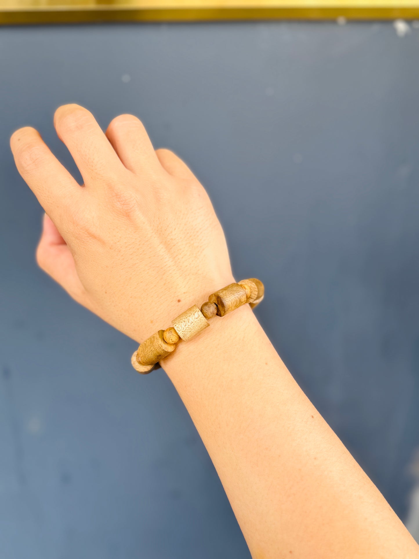 Vietnamese Agarwood Bracelet , Style cylindrical , Wild Oud,Lucky Bracelet