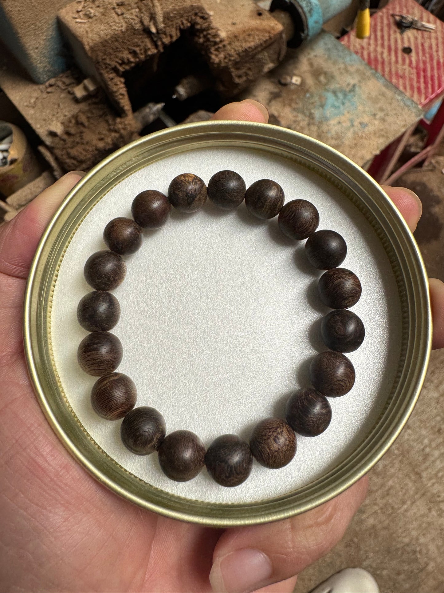 Rare Agarwood Bracelet | 400 Year To 600-Year Forest Near Sinking Grade Beads 8mm & 10mm - Strong Aroma
