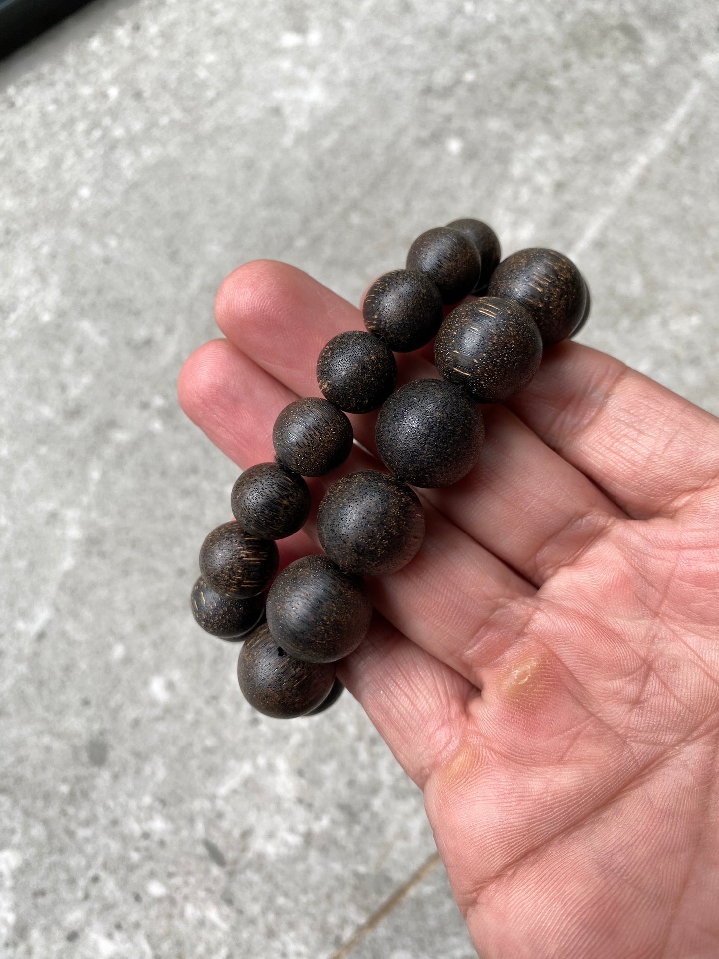 Vietnamese Agarwood Bracelet , Agarwood Black Beads ,Super Strong Aroma , Sinking Agarwood Bead.