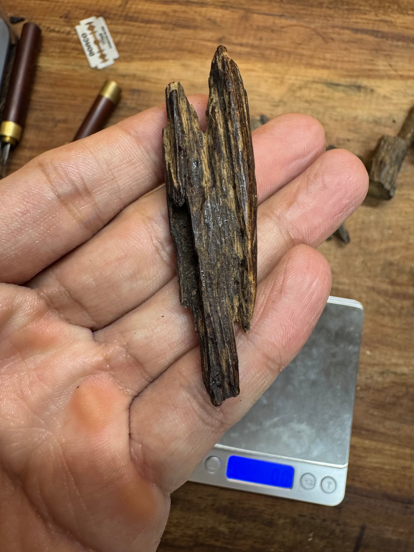 Agarwood Vietnam Sinking Pendant , Rare Sinking Agarwood From Vietnamese Forest , Strong Natural Fragrance & Ancient Resin Layers