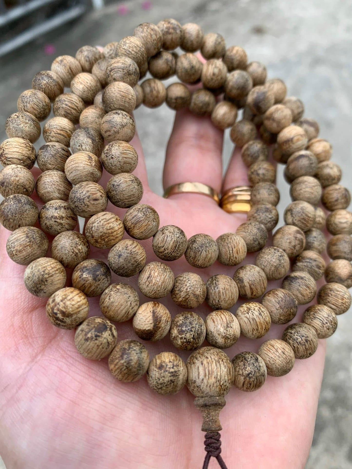 Wild Agarwood 108 Bead From Campodia , Super Grade Agarwood red.
