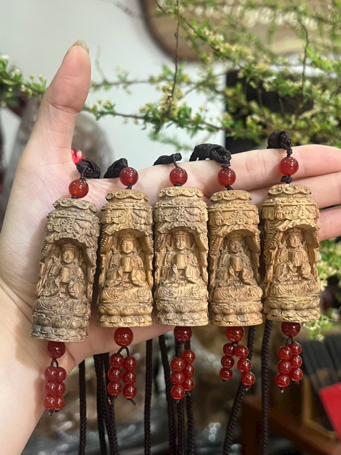 Agarwood Feng Shui Pendant – Sacred Car Hanging Ornament