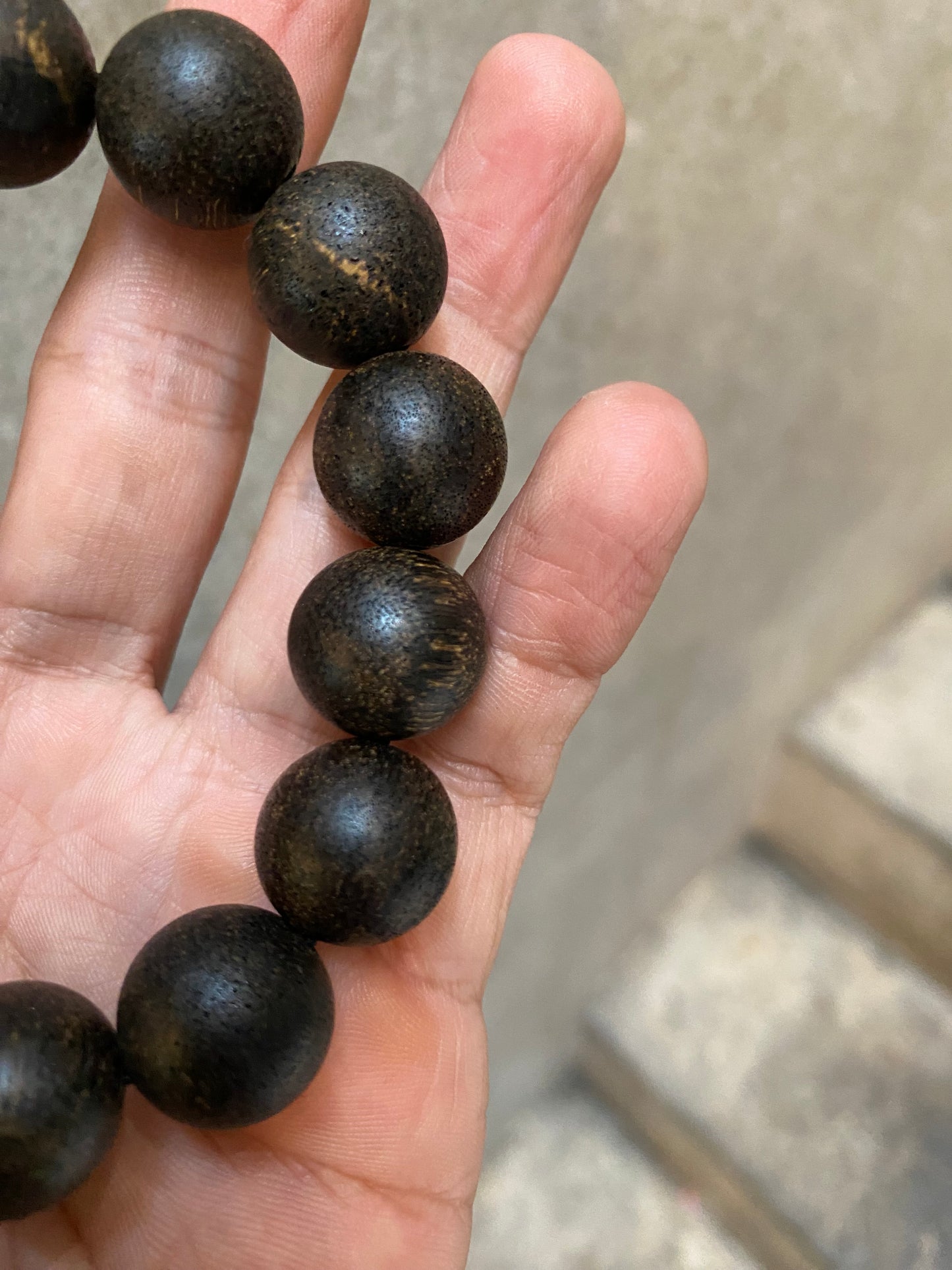 Vietnamese Agarwood Bracelet , Agarwood Black Beads ,Super Strong Aroma , Sinking Agarwood Bead.