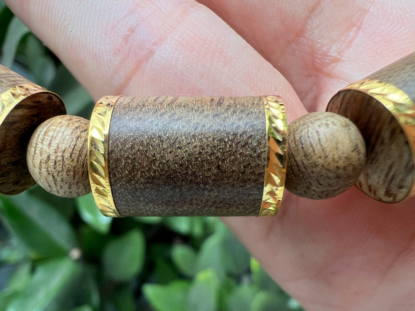 Vietnamese Wild Agarwood Bracelet Wrap 18k Gold - Super Luxury, jewelry Luxury, Have Certificate Real Gold