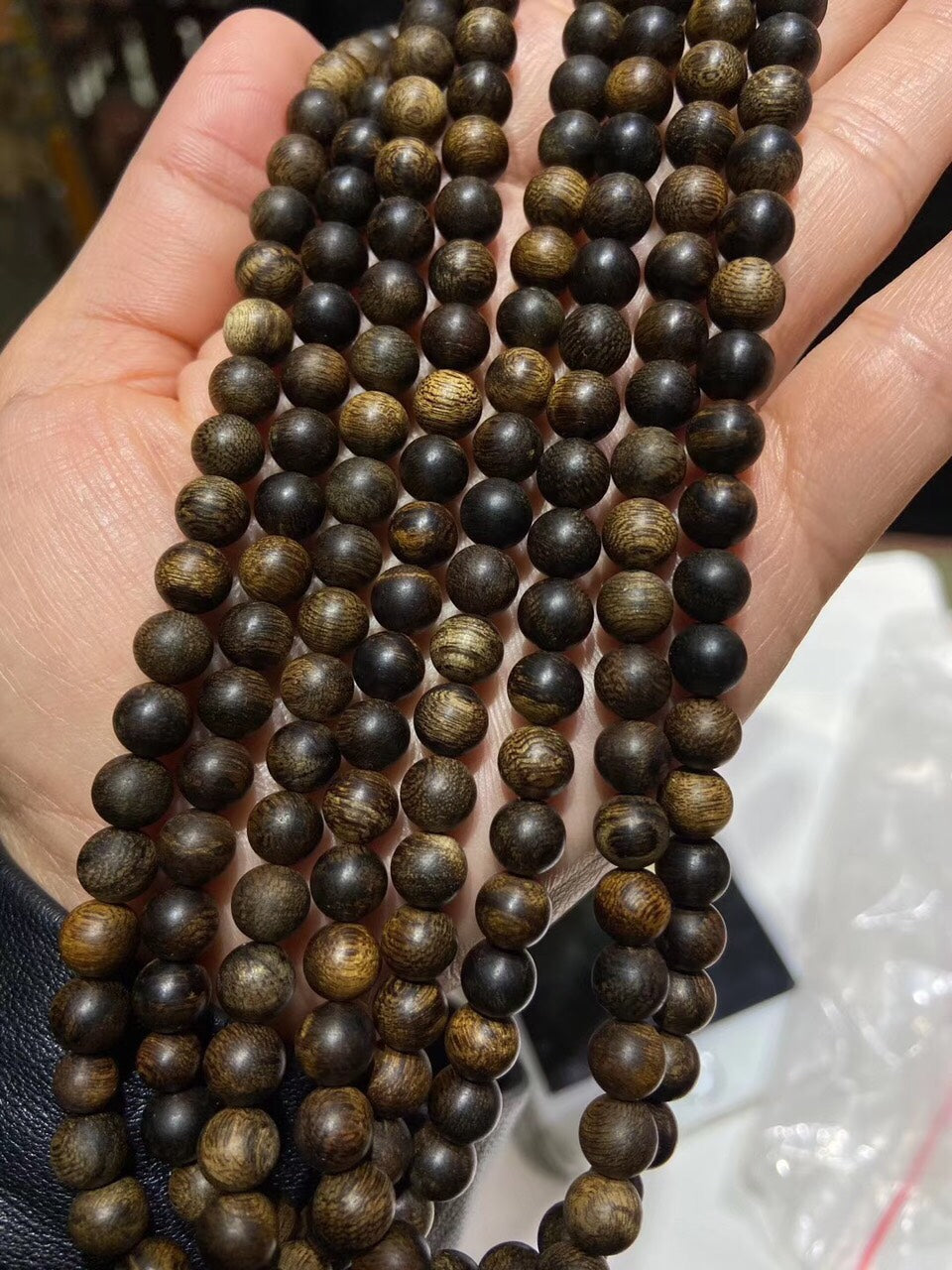 Wild Agarwood Bead Bracelet 108 Beads - Necklace - Grade AAA