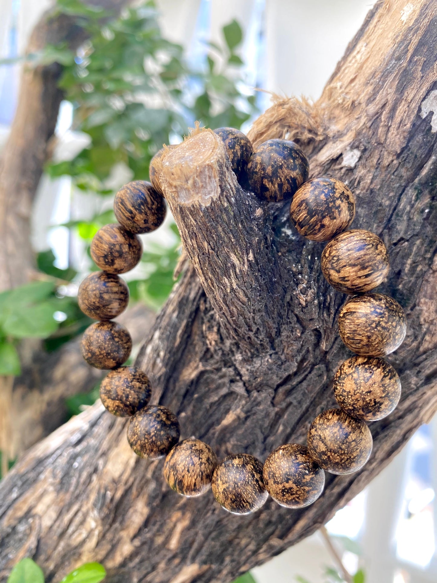 Vietnamese Wild Agarwood Bracelet Beads - Figure Flower - Grade AAA