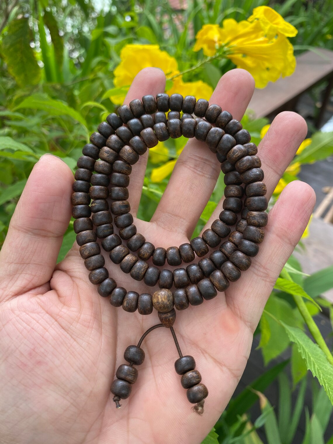 Black Agarwood Necklace , Agarwood Mala , Mala Prayer , Agarwood Beads, Strong Aroma