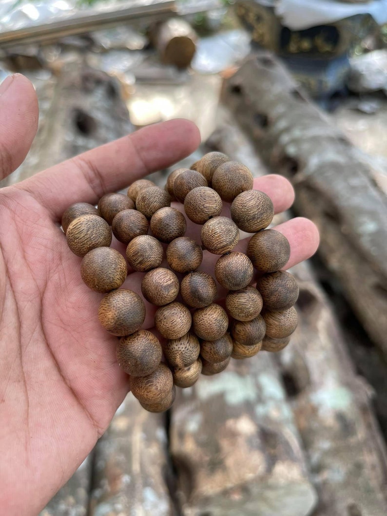 Cambodia Wild Agarwood Bracelet- From Pursat Fores,Super Grade,Real Agarwood Beaded