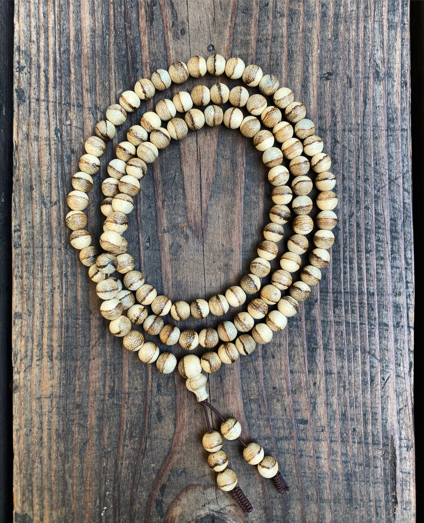 Vietnamese Natural Agarwood 108 Beads , Mala 108 Beads , Size 6mm and 8mm