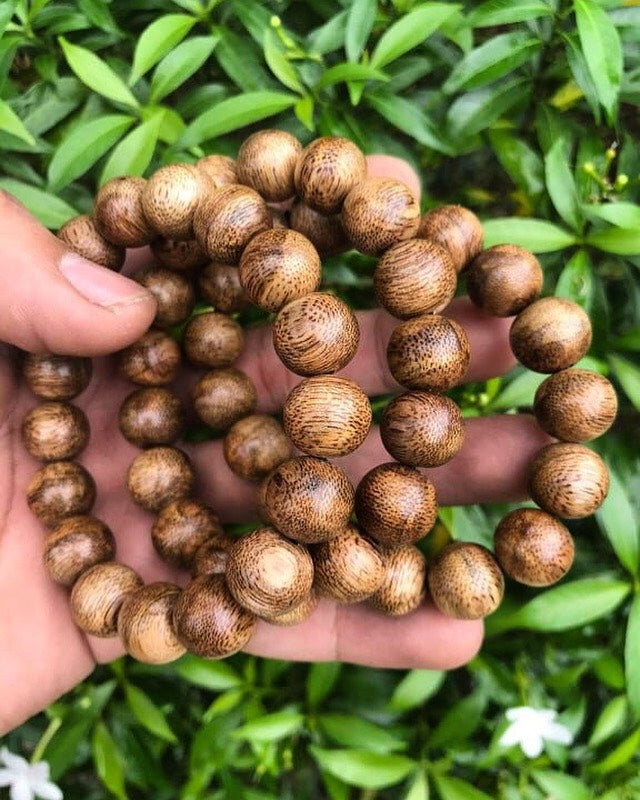 Super Grade Real Vietnamese Wild Agarwood Bracelet Bead - From High Moutain Area Huong Son - Ha Tinh - Vietnamese