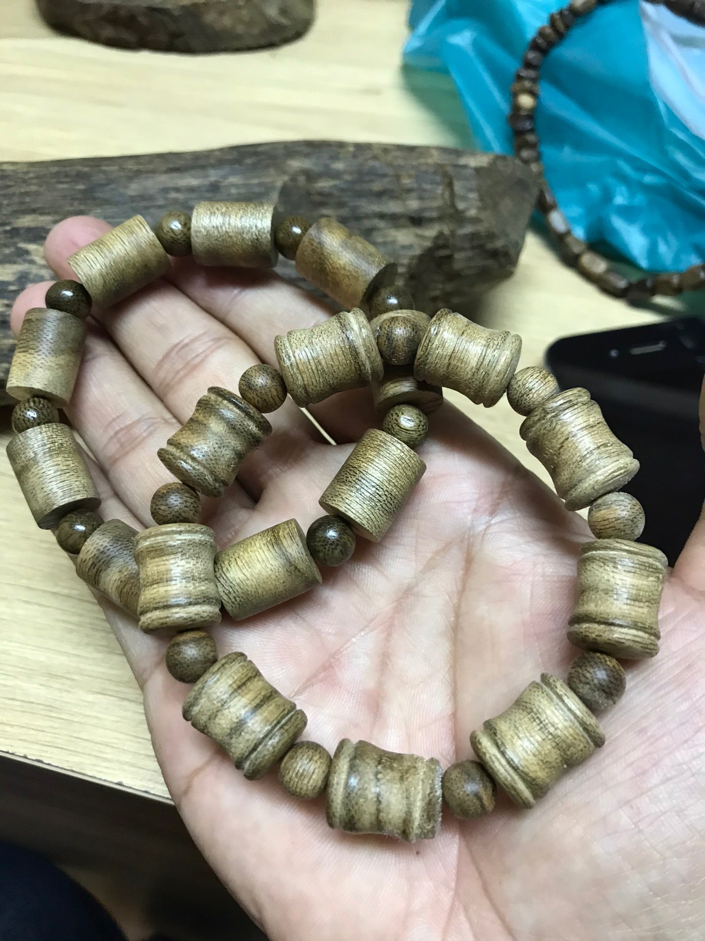 Vietnamese Agarwood Bracelets (Cylindrical) - Grade AA