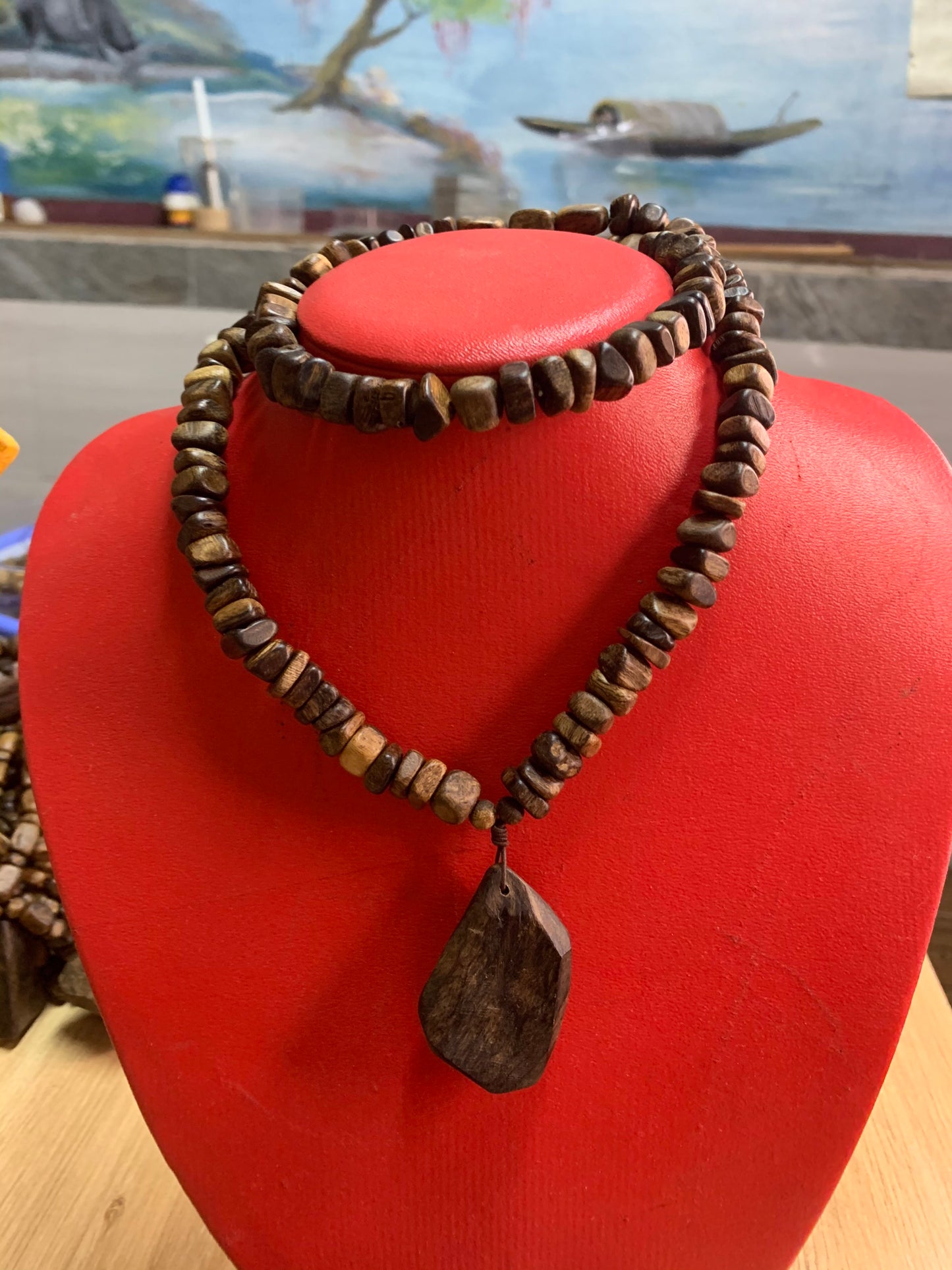 Vietnamese Wild Agarwood Beads Necklace - Random Pendant/ Aloe swood / Eagle wood / Gharuwood