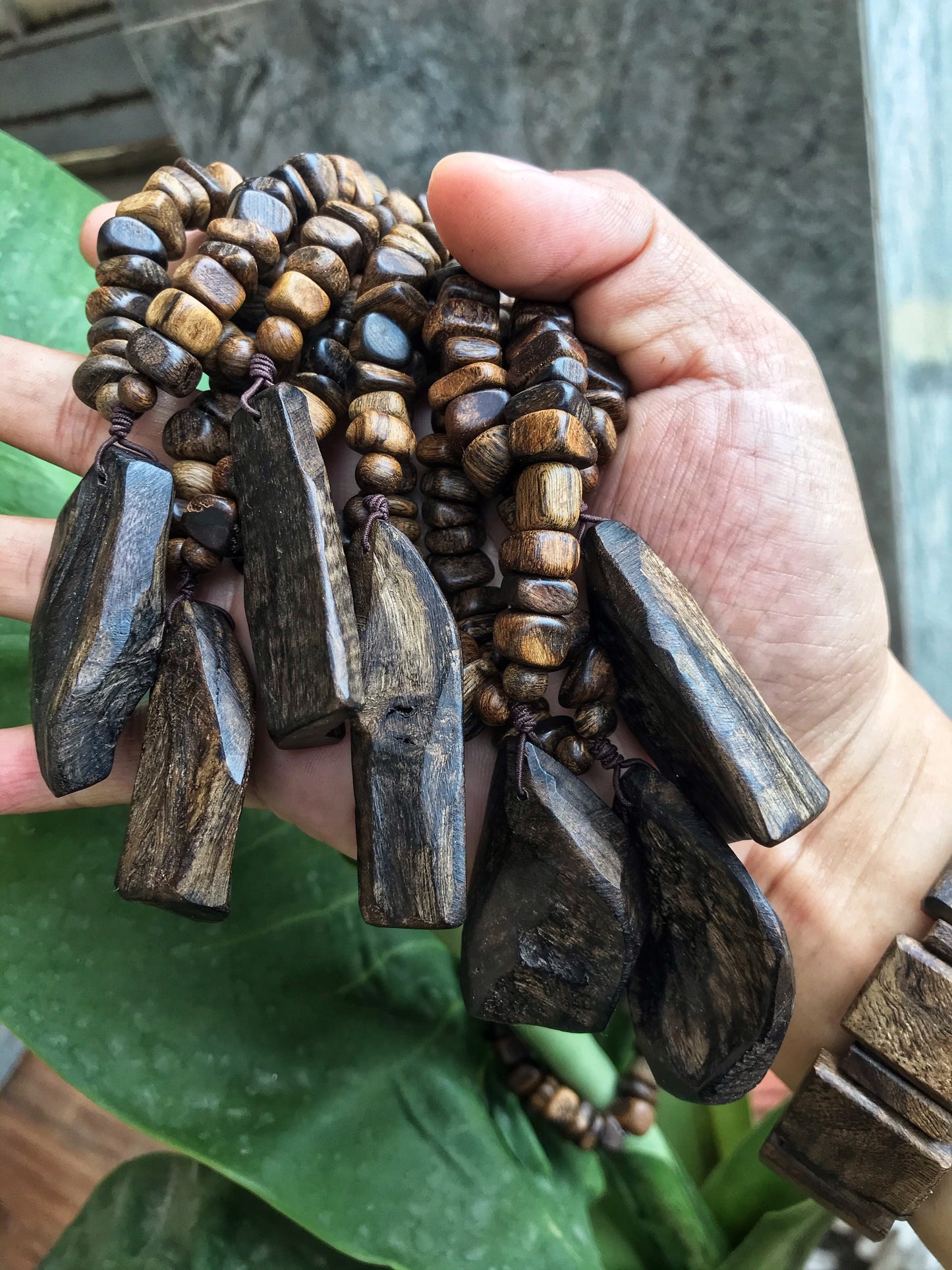 Vietnamese Wild Agarwood Beads Necklace - Random Pendant/ Aloe swood / Eagle wood / Gharuwood