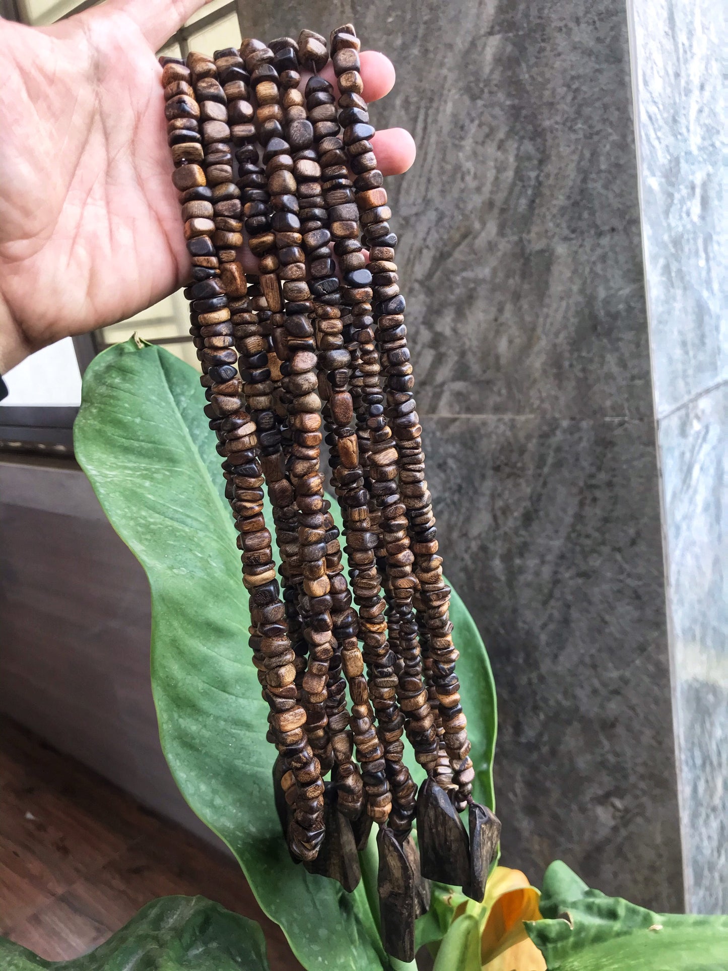 Vietnamese Wild Agarwood Beads Necklace - Random Pendant/ Aloe swood / Eagle wood / Gharuwood