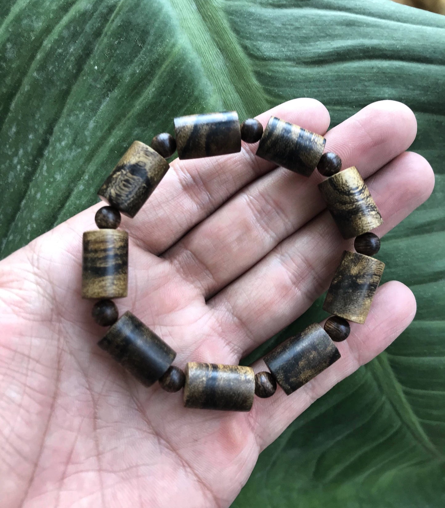 Vietnamese Agarwood Bracelets (Cylindrical) - Grade AAA