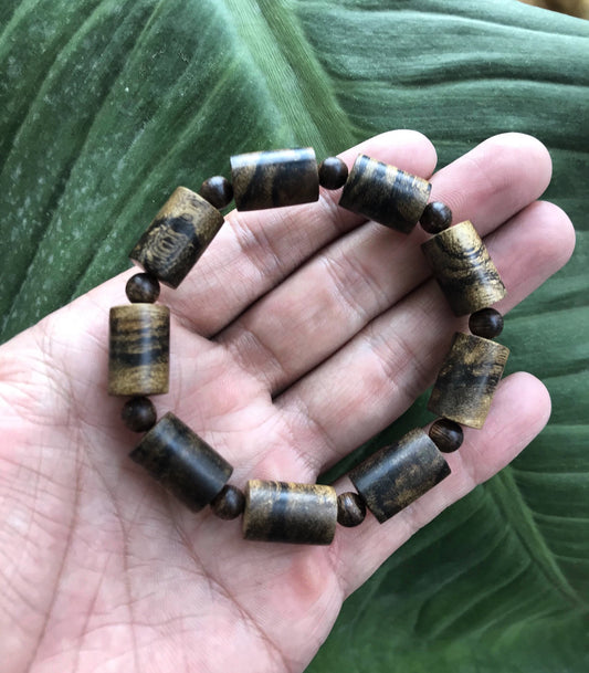 Vietnamese Agarwood Bracelets (Cylindrical) - Grade AAA