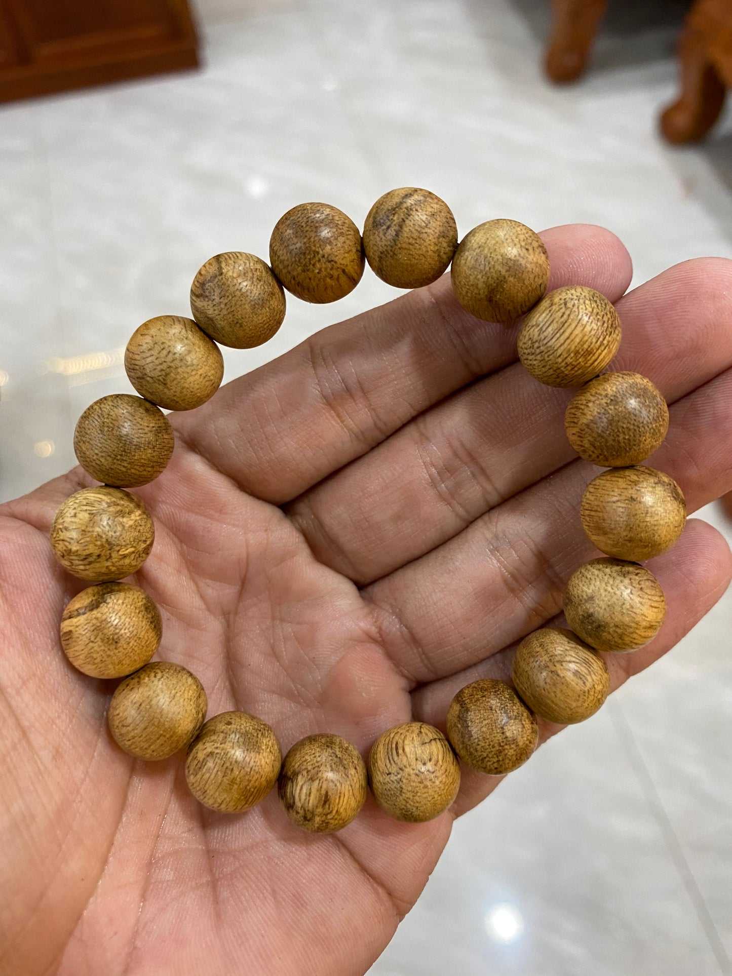 Indonesia Wild Agarwood Bracelet - From East Kalimantan Island,Strong Aroma ,Sweet Fragrance