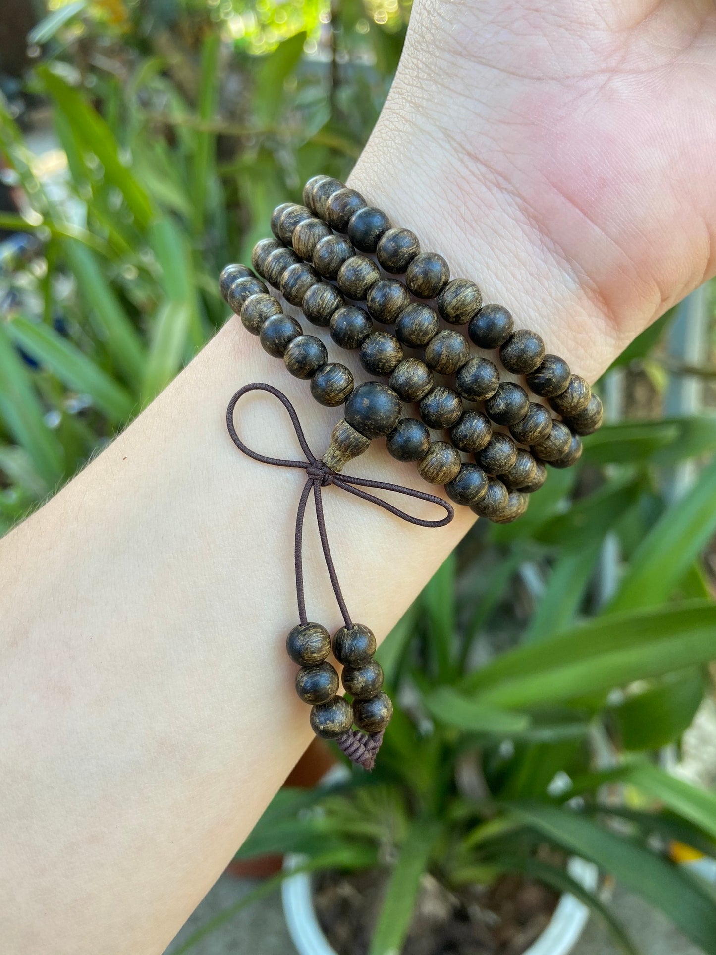 Vietnamese Wild Agarwood Bracelet 108 Beads, Mala Beads, 108 mala . Sinking