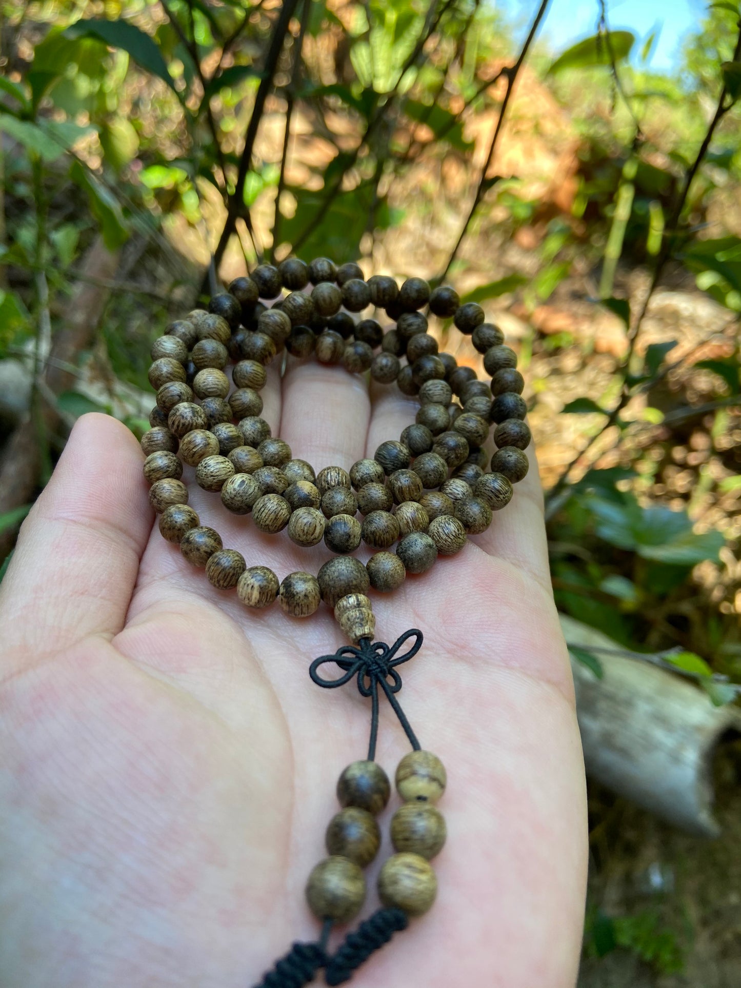 Vietnamese Agarwood Mala 108 Beads - From Forest Quang Nam , Natural Agarwood , Super Grade , Strong Aroma